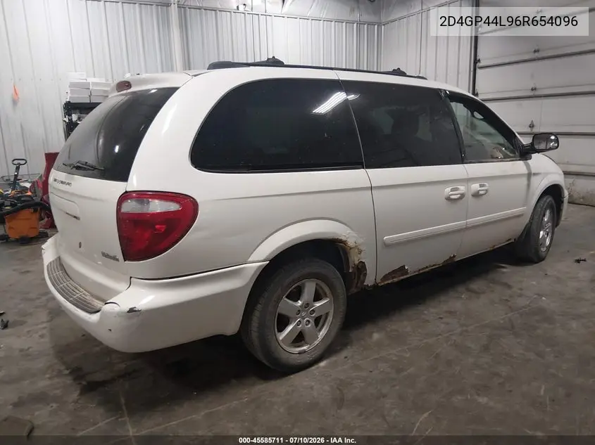 2006 Dodge Grand Caravan Sxt VIN: 2D4GP44L96R654096 Lot: 45585711