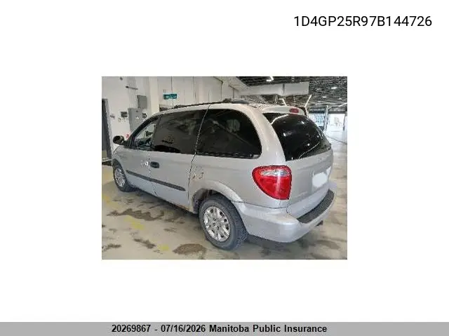2007 Dodge Caravan VIN: 1D4GP25R97B144726 Lot: 20269867
