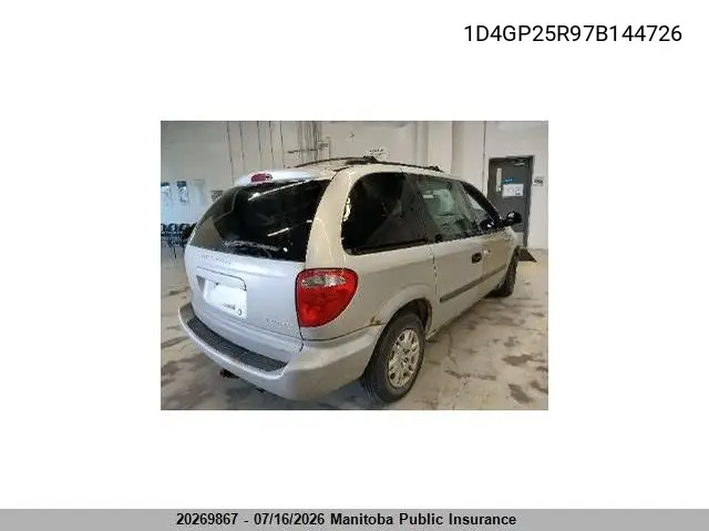 2007 Dodge Caravan VIN: 1D4GP25R97B144726 Lot: 20269867