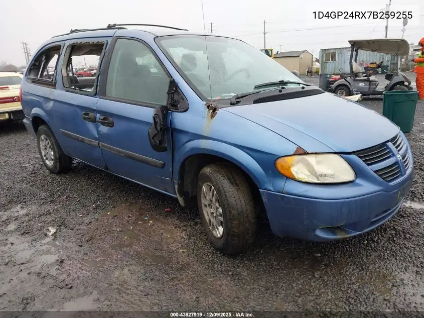 1D4GP24RX7B259255 2007 Dodge Grand Caravan Se