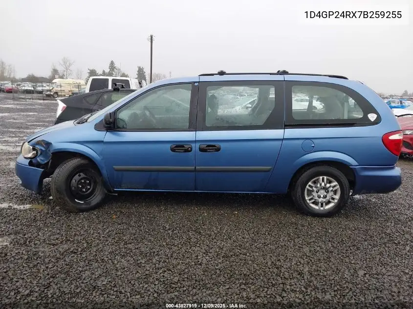 1D4GP24RX7B259255 2007 Dodge Grand Caravan Se