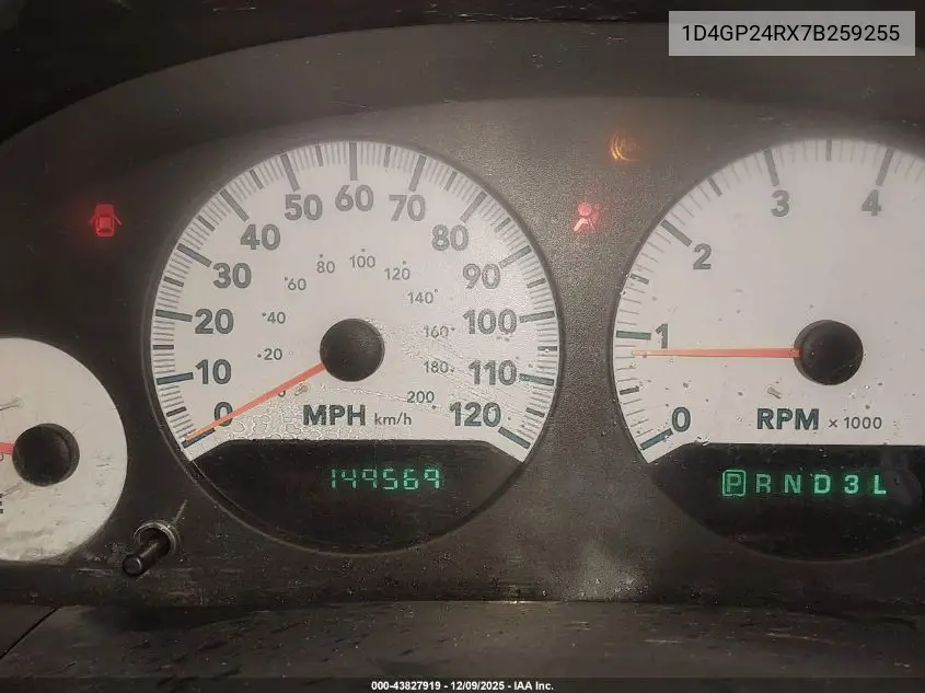 1D4GP24RX7B259255 2007 Dodge Grand Caravan Se