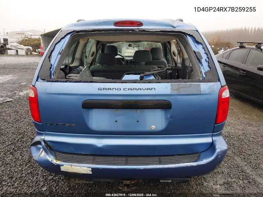 1D4GP24RX7B259255 2007 Dodge Grand Caravan Se