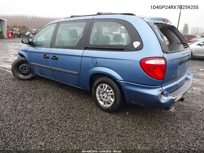 1D4GP24RX7B259255 2007 Dodge Grand Caravan Se