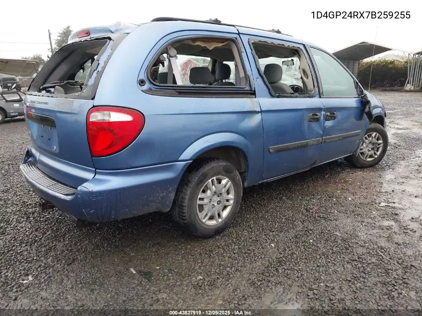 1D4GP24RX7B259255 2007 Dodge Grand Caravan Se