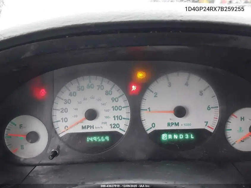 1D4GP24RX7B259255 2007 Dodge Grand Caravan Se