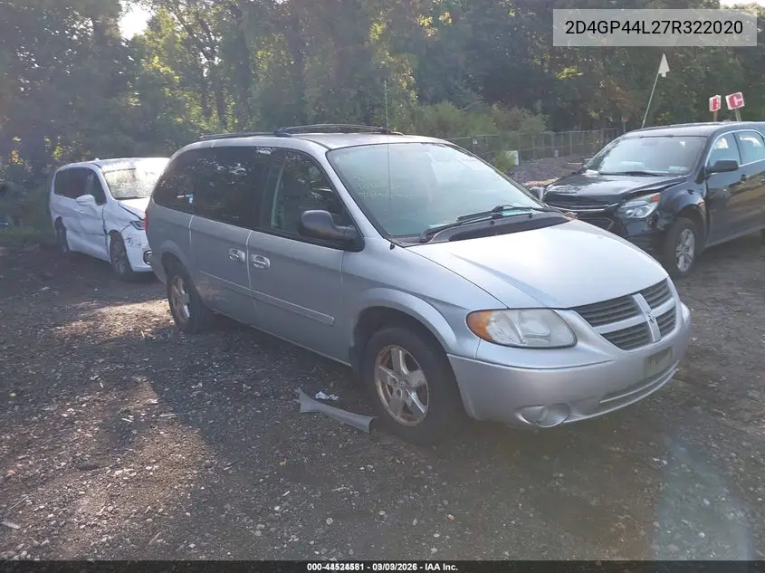 2D4GP44L27R322020 2007 Dodge Grand Caravan Sxt
