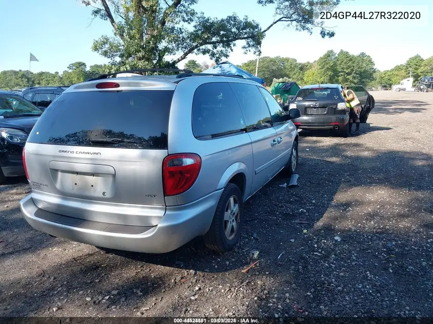 2D4GP44L27R322020 2007 Dodge Grand Caravan Sxt