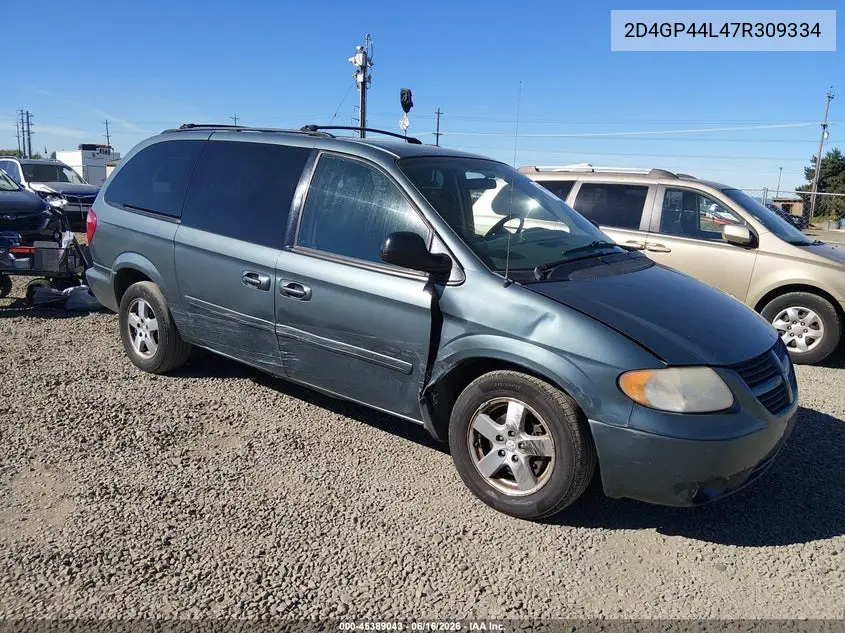 2007 Dodge Grand Caravan Sxt VIN: 2D4GP44L47R309334 Lot: 45389043