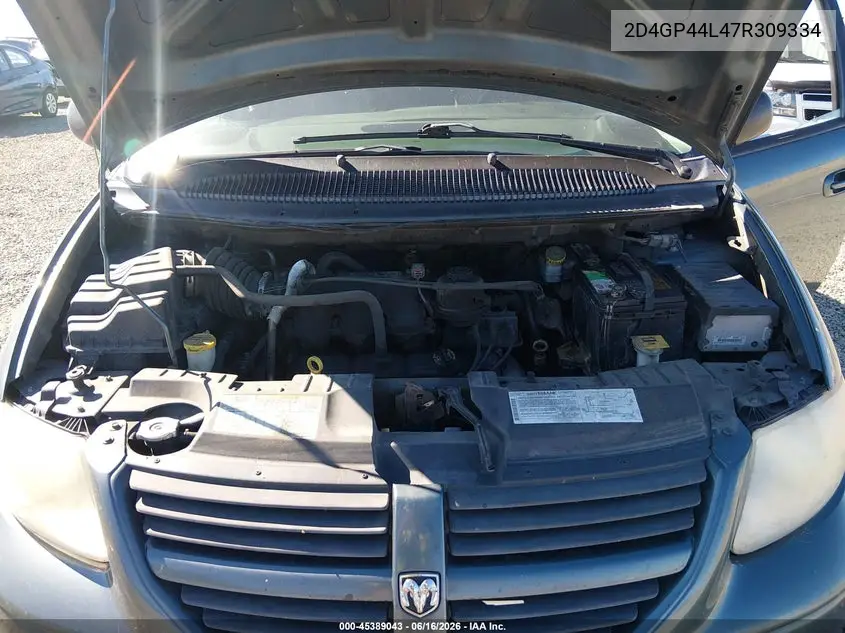 2007 Dodge Grand Caravan Sxt VIN: 2D4GP44L47R309334 Lot: 45389043
