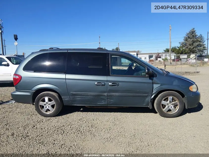 2007 Dodge Grand Caravan Sxt VIN: 2D4GP44L47R309334 Lot: 45389043