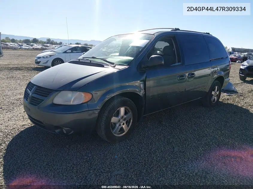 2007 Dodge Grand Caravan Sxt VIN: 2D4GP44L47R309334 Lot: 45389043