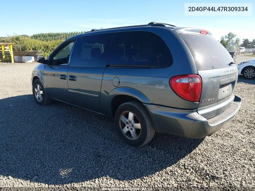 2007 Dodge Grand Caravan Sxt VIN: 2D4GP44L47R309334 Lot: 45389043