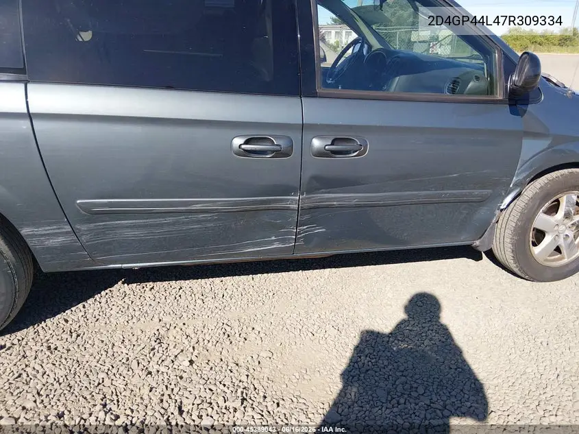 2007 Dodge Grand Caravan Sxt VIN: 2D4GP44L47R309334 Lot: 45389043
