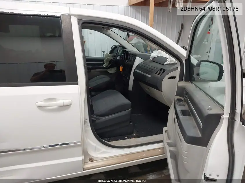 2008 Dodge Grand Caravan Sxt VIN: 2D8HN54P08R105178 Lot: 45477374