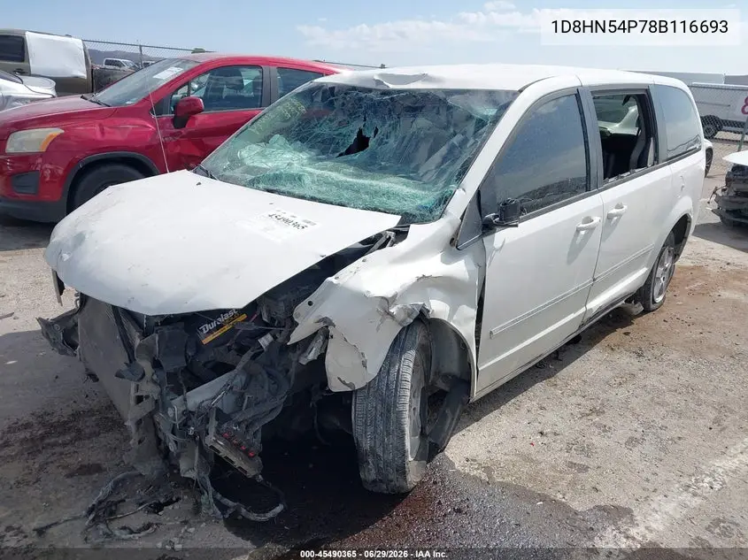 2008 Dodge Grand Caravan Sxt VIN: 1D8HN54P78B116693 Lot: 45490365
