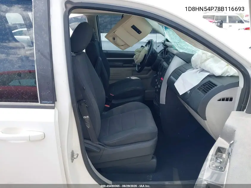 2008 Dodge Grand Caravan Sxt VIN: 1D8HN54P78B116693 Lot: 45490365