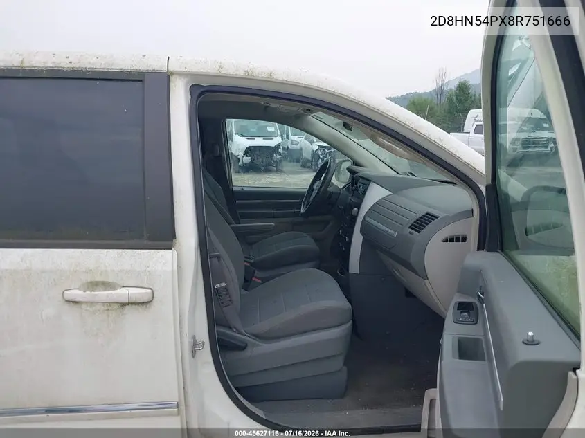 2008 Dodge Grand Caravan Sxt VIN: 2D8HN54PX8R751666 Lot: 45627116