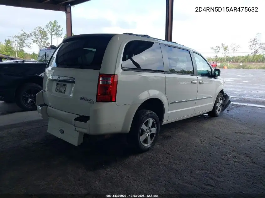 2D4RN5D15AR475632 2010 Dodge Grand Caravan Sxt