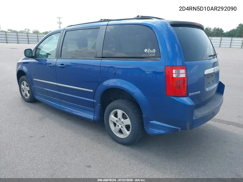 2010 Dodge Grand Caravan Sxt VIN: 2D4RN5D10AR292090 Lot: 45676224