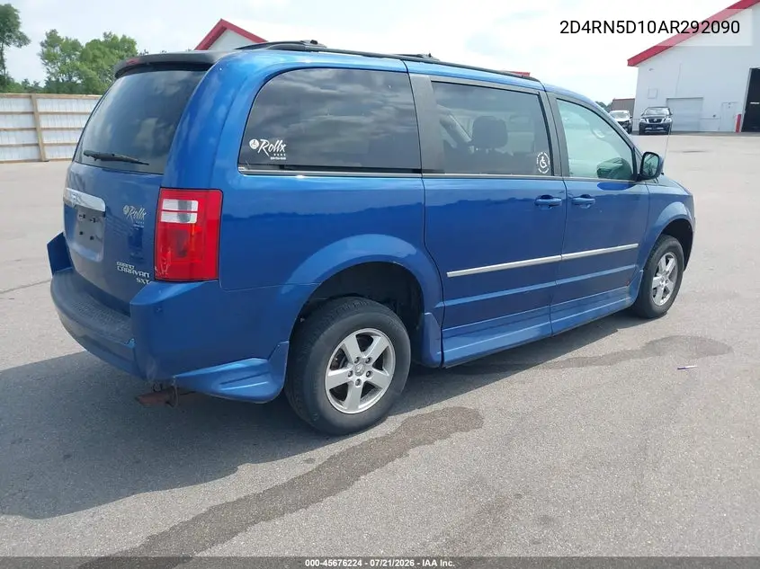 2010 Dodge Grand Caravan Sxt VIN: 2D4RN5D10AR292090 Lot: 45676224