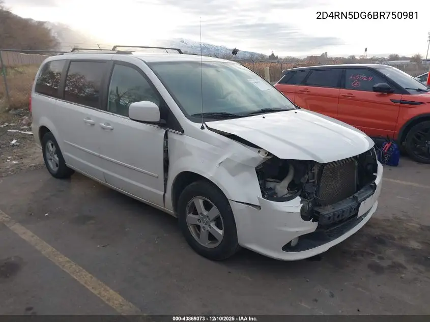 2D4RN5DG6BR750981 2011 Dodge Grand Caravan Crew