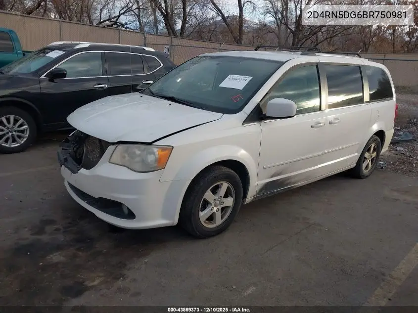 2D4RN5DG6BR750981 2011 Dodge Grand Caravan Crew