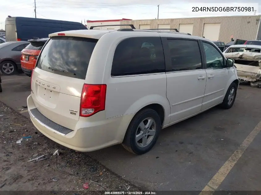 2D4RN5DG6BR750981 2011 Dodge Grand Caravan Crew