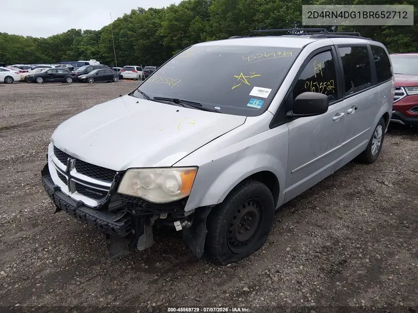 2011 Dodge Grand Caravan Express VIN: 2D4RN4DG1BR652712 Lot: 45569729