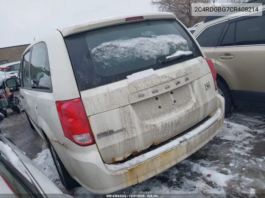 2C4RDGBG7CR408214 2012 Dodge Grand Caravan Se/Avp