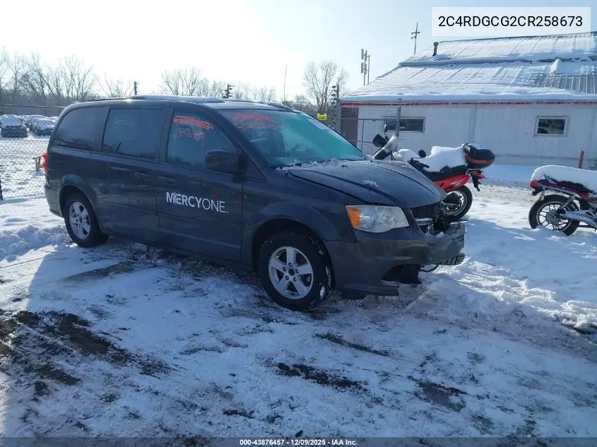 2C4RDGCG2CR258673 2012 Dodge Grand Caravan Sxt
