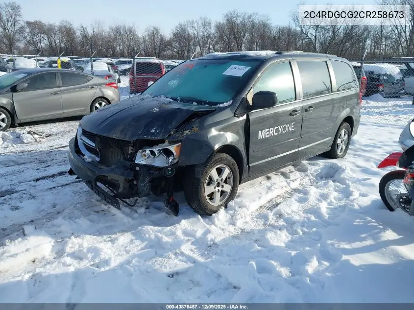 2C4RDGCG2CR258673 2012 Dodge Grand Caravan Sxt