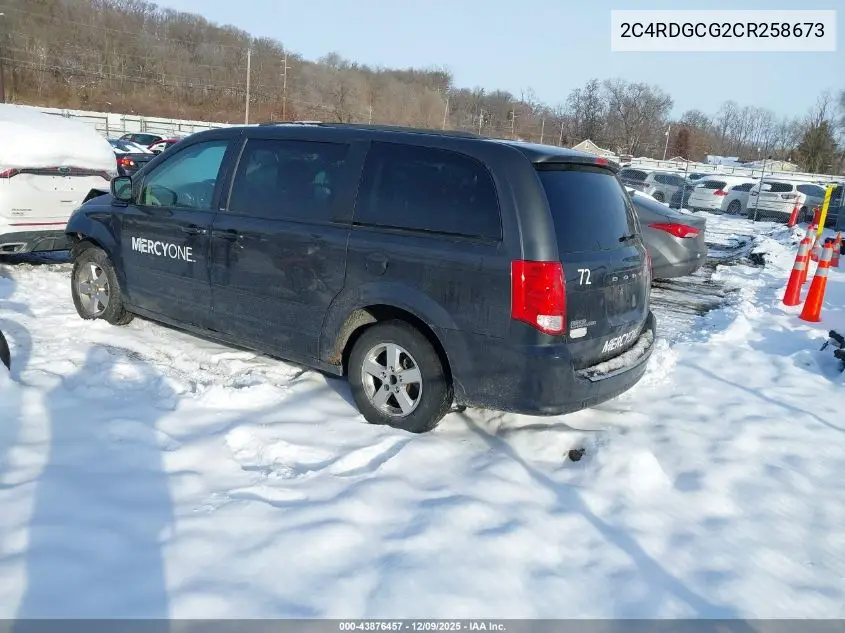 2C4RDGCG2CR258673 2012 Dodge Grand Caravan Sxt