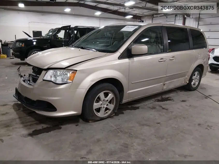 2012 Dodge Grand Caravan Se/Avp VIN: 2C4RDGBGXCR343875 Lot: 45613092