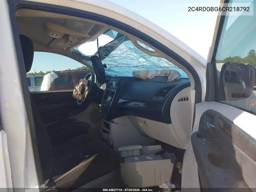 2012 Dodge Grand Caravan Se/Avp VIN: 2C4RDGBG6CR218792 Lot: 45627719