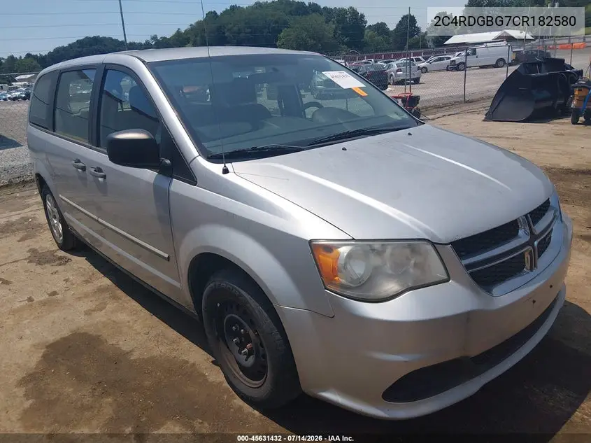 2012 Dodge Grand Caravan Se/Avp VIN: 2C4RDGBG7CR182580 Lot: 45631432