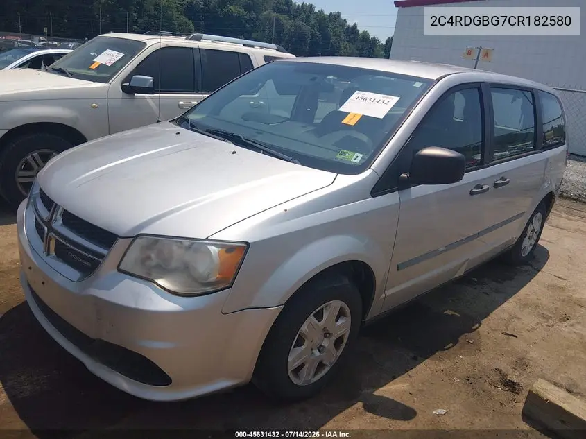 2012 Dodge Grand Caravan Se/Avp VIN: 2C4RDGBG7CR182580 Lot: 45631432
