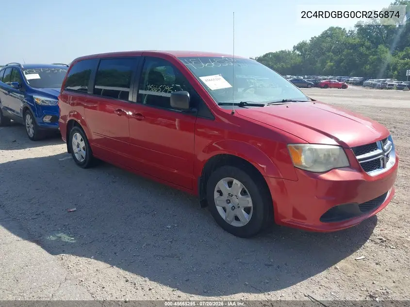 2012 Dodge Grand Caravan Se/Avp VIN: 2C4RDGBG0CR256874 Lot: 45665295