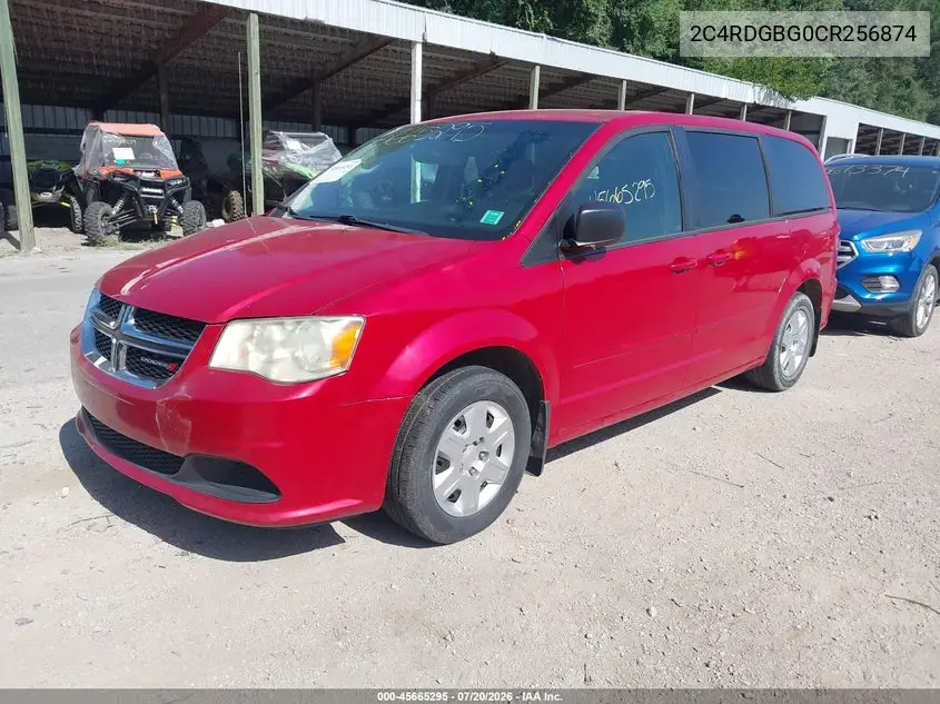 2012 Dodge Grand Caravan Se/Avp VIN: 2C4RDGBG0CR256874 Lot: 45665295