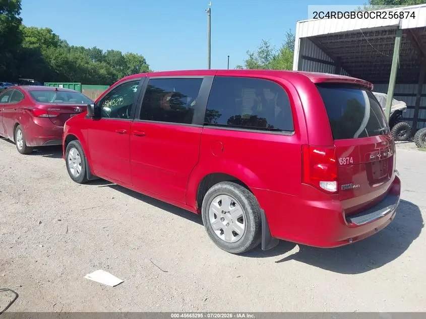 2012 Dodge Grand Caravan Se/Avp VIN: 2C4RDGBG0CR256874 Lot: 45665295