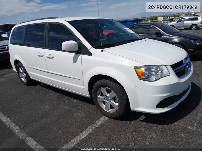 2012 Dodge Grand Caravan Sxt VIN: 2C4RDGCG1CR179849 Lot: 45678338