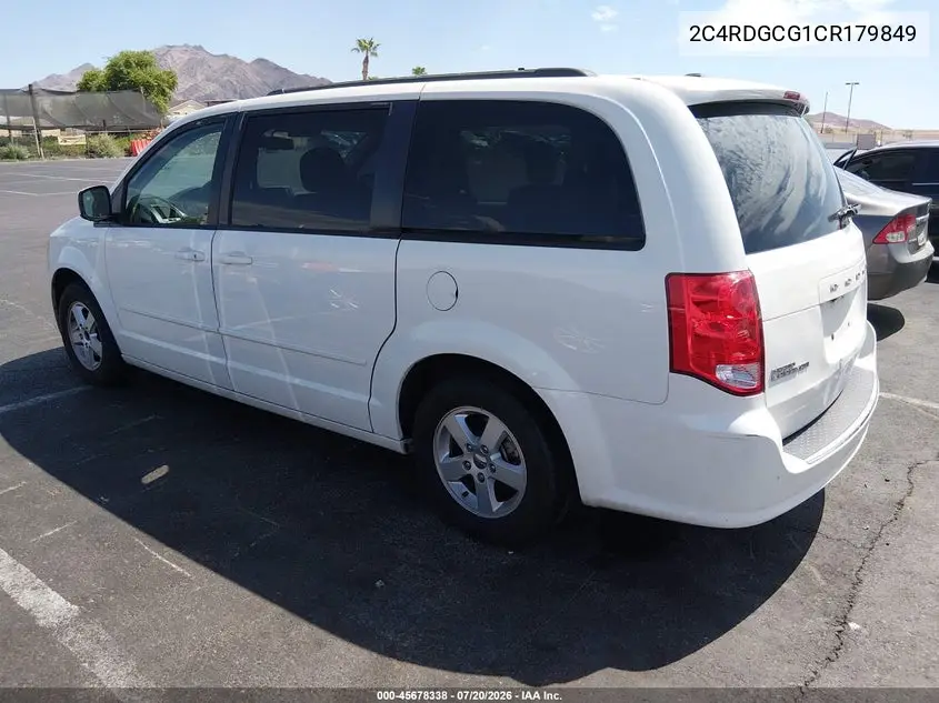 2012 Dodge Grand Caravan Sxt VIN: 2C4RDGCG1CR179849 Lot: 45678338