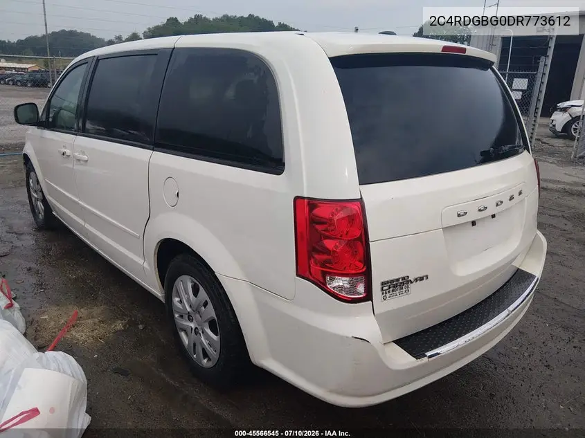 2013 Dodge Grand Caravan Se VIN: 2C4RDGBG0DR773612 Lot: 45566545