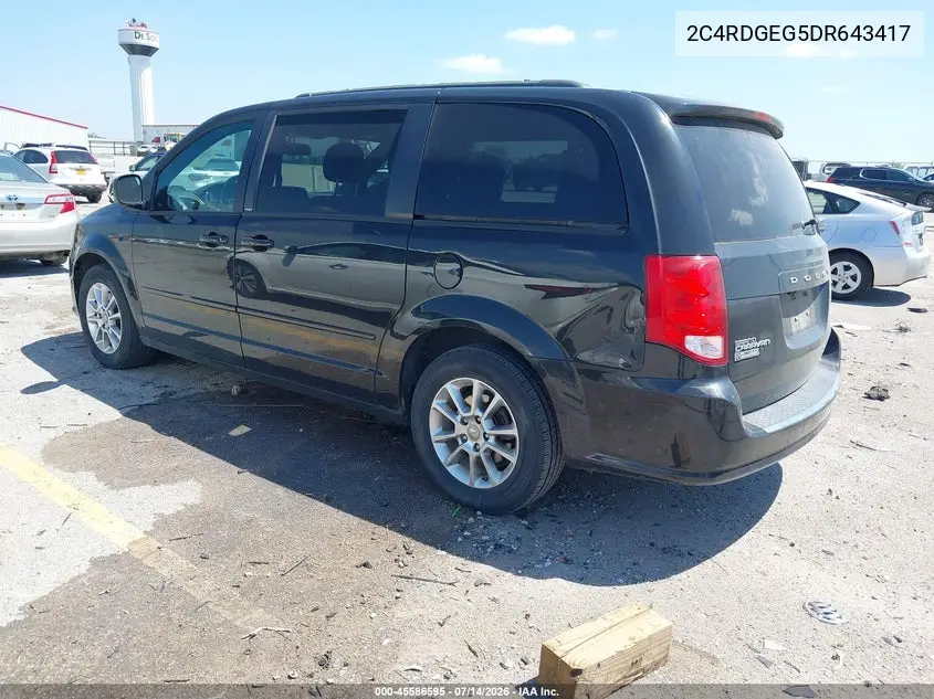 2013 Dodge Grand Caravan R/T VIN: 2C4RDGEG5DR643417 Lot: 45586595