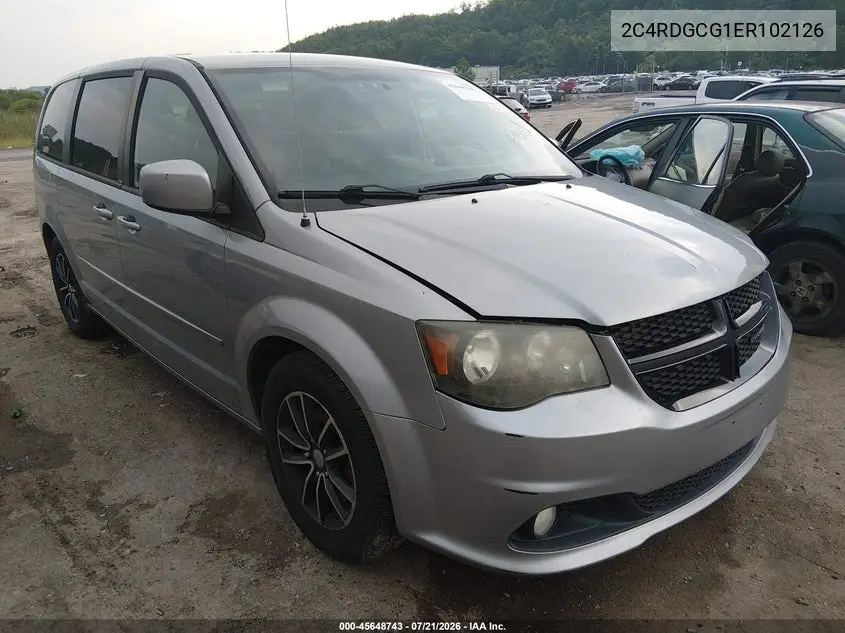 2014 Dodge Grand Caravan Sxt VIN: 2C4RDGCG1ER102126 Lot: 45648743