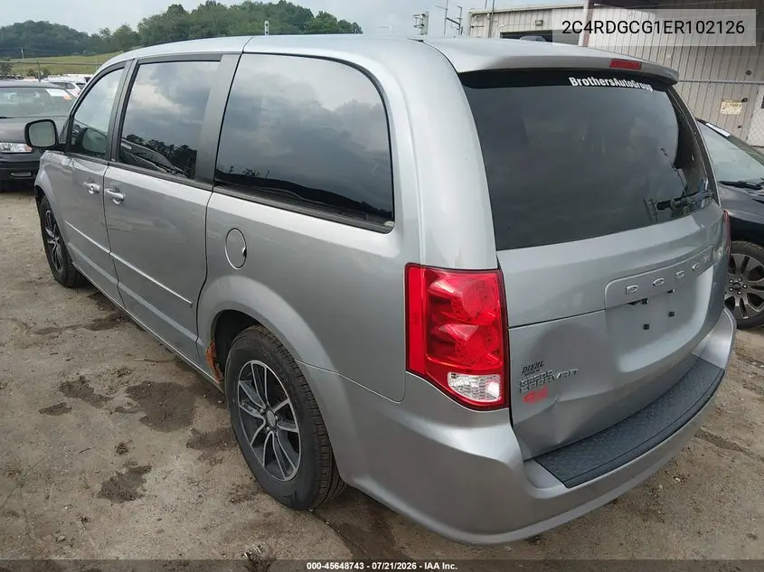 2014 Dodge Grand Caravan Sxt VIN: 2C4RDGCG1ER102126 Lot: 45648743