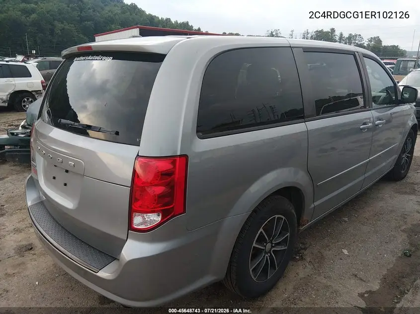 2014 Dodge Grand Caravan Sxt VIN: 2C4RDGCG1ER102126 Lot: 45648743