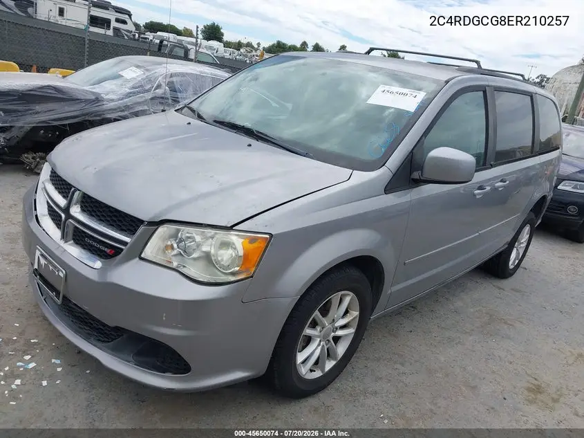 2014 Dodge Grand Caravan Sxt VIN: 2C4RDGCG8ER210257 Lot: 45650074