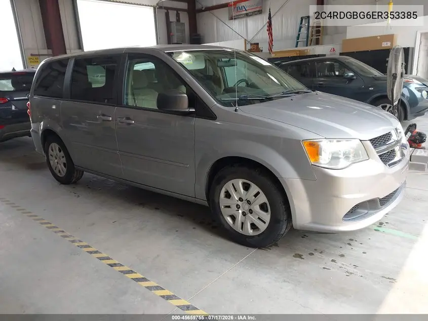 2014 Dodge Grand Caravan Se VIN: 2C4RDGBG6ER353385 Lot: 45659755