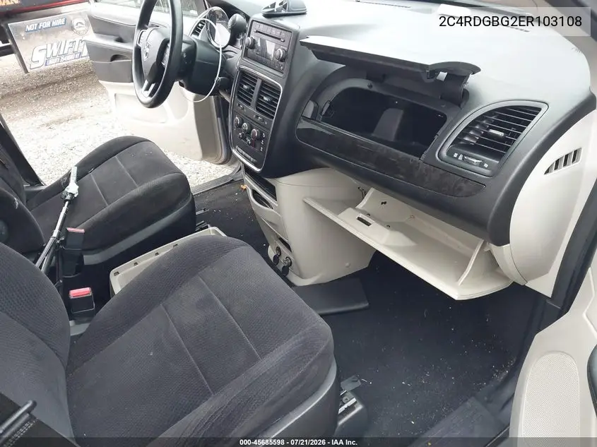 2014 Dodge Grand Caravan Se VIN: 2C4RDGBG2ER103108 Lot: 45685598